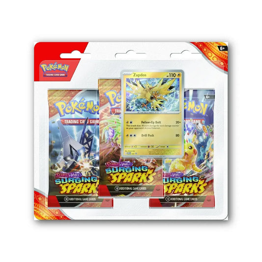 Pokemon TCG: Surging Sparks 3-Pack Blister (Zapdos Promo)