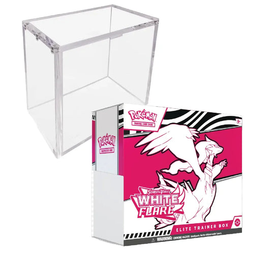 Pokemon TCG: White Flare - Elite Trainer Box + Acrylic Display Case Bundle